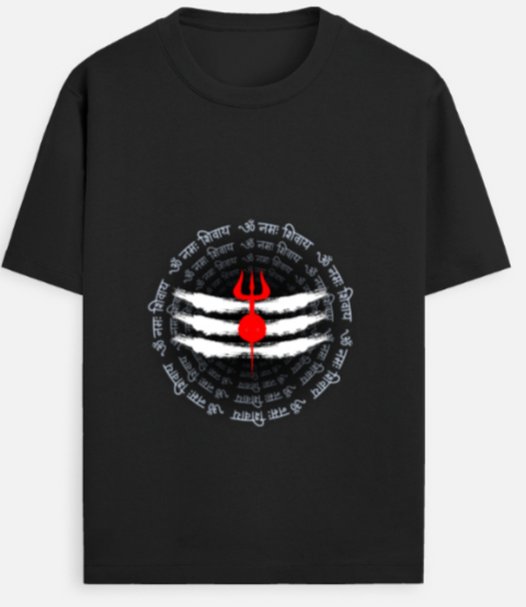 Mahadev Trishul Graphic T-Shirt – “Om Namah Shivaya” Spiritual Streetwear